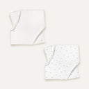 Happy Bee 100% Organic Cotton Embroidered Muslin Set of 2, 90 x 90 cm