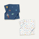 Space Planet 100% Organic Cotton Muslin 2-Piece Cover Set 90 x 90 cm