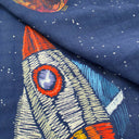 Space Planet %100 Organik Pamuk Müslin 2'li Örtü Seti 90 x 90 cm