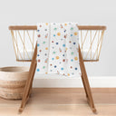 Space Planet %100 Organik Pamuk Müslin 2'li Örtü Seti 90 x 90 cm