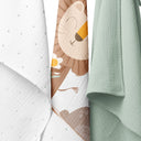 Simba %100 Organik Pamuk Yıkanmış Müslin 3'lü Örtü Seti 55 x 55 cm