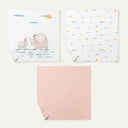 Oli 100% Organic Cotton Washed Muslin 3-Piece Cover Set 55 x 55 cm