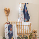 Space Planet %100 Organik Pamuk 3'lü Müslin Örtü Seti 70 x 70 cm