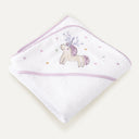 Astra 100% Organic Cotton Embroidered Baby Towel Swaddle - 80x80cm