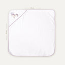 Astra 100% Organic Cotton Embroidered Baby Towel Swaddle - 80x80cm