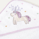 Astra 100% Organic Cotton Embroidered Baby Towel Swaddle - 80x80cm