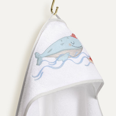 Boubou 100% Organic Cotton Embroidered Baby Towel Swaddle - 80x80cm