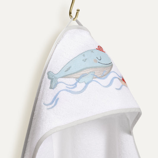 Boubou 100% Organic Cotton Embroidered Baby Towel Swaddle - 80x80cm
