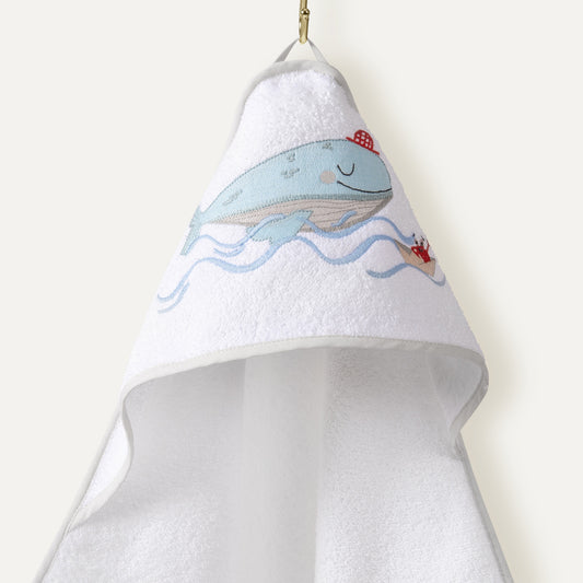 Boubou 100% Organic Cotton Embroidered Baby Towel Swaddle - 80x80cm