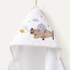 Happy Tony 100% Organic Cotton Embroidered Baby Swaddle Towel - 80x80cm