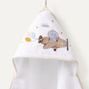 Happy Tony 100% Organic Cotton Embroidered Baby Swaddle Towel - 80x80cm