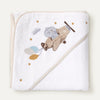 Happy Tony 100% Organic Cotton Embroidered Baby Swaddle Towel - 80x80cm