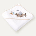 Happy Tony 100% Organic Cotton Embroidered Baby Swaddle Towel - 80x80cm