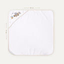 Happy Tony 100% Organic Cotton Embroidered Baby Swaddle Towel - 80x80cm