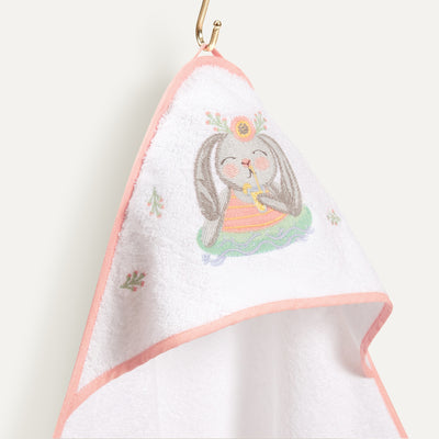 Loulou 100% Organic Cotton Embroidered Baby Swaddle Towel - 80x80cm