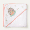 Loulou 100% Organic Cotton Embroidered Baby Swaddle Towel - 80x80cm
