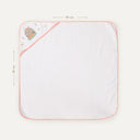 Loulou 100% Organic Cotton Embroidered Baby Swaddle Towel - 80x80cm