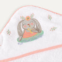 Loulou 100% Organic Cotton Embroidered Baby Swaddle Towel - 80x80cm