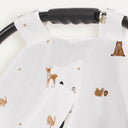 Forest Amigos 100% Cotton Muslin Snap Stroller Cover with UV Protection (UPF 30+)