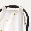 Happy Bee %100 Organik Pamuk UV Korumalı Müslin Çıtçıtlı Puset Örtüsü (UPF 30+)