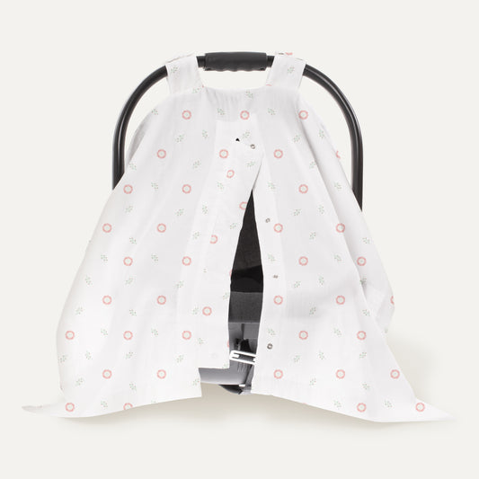 Loulou 100% Cotton Muslin Snap Stroller Cover with UV Protection (UPF 30+)