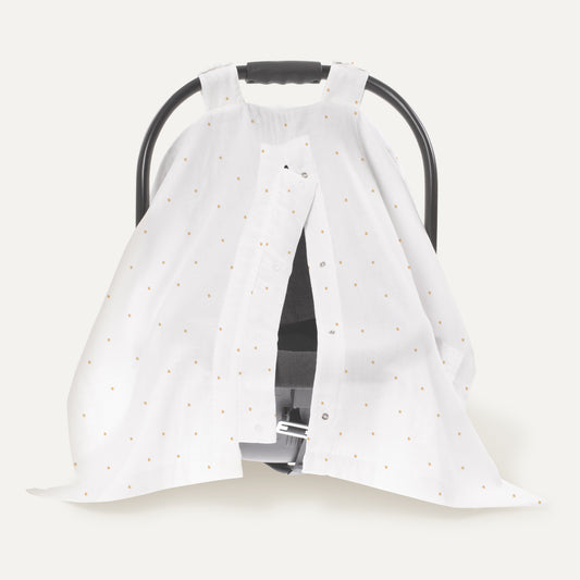 UV Protected Stars 100% Cotton Muslin Snap Stroller Cover (UPF 30+)