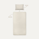 Beige 100% Organic Cotton Baby Fitted Sheet Set 70 x 140 cm