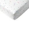 Dino 100% Organic Cotton Satin Fitted Sheet Set 120x200cm + 50x70cm
