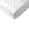 Forest Amigos 100% Organic Cotton Satin Fitted Sheet Set 120x200cm + 50x70cm