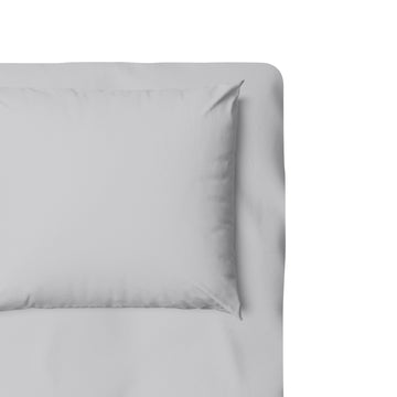 %100 Organik Pamuk Saten Gri Fitted Çarşaf Seti - 70x140x20+35x45cm