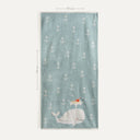 Whale Pattern Embroidered Towel Set - 70x140cm + 80x80cm