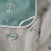 Whale Pattern Embroidered Towel Set - 70x140cm + 80x80cm