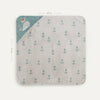 Whale Pattern Embroidered Towel Set - 70x140cm + 80x80cm