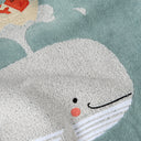 Whale Pattern Embroidered Towel Set - 70x140cm + 80x80cm