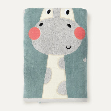 Giraffe Patterned Velour Towel - 70x140cm