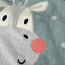 Giraffe Patterned Velour Towel Set - 70x140cm + 50x90cm