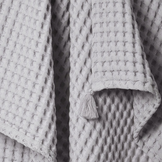 Waffle %100 Organik Pamuk Bebek Pike Örtü Gri
