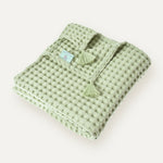 100% Organic Cotton Baby Waffle Blanket - Mint - 90 x 120 cm