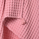 Waffle Pembe %100 Organik Pamuk Tek Kişilik Pike 160 x 220 cm