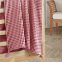 Waffle Pembe %100 Organik Pamuk Tek Kişilik Pike 160 x 220 cm