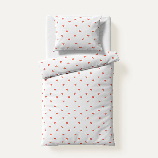 Amore 100% Organic Cotton Satin Single Children's Duvet Cover Set