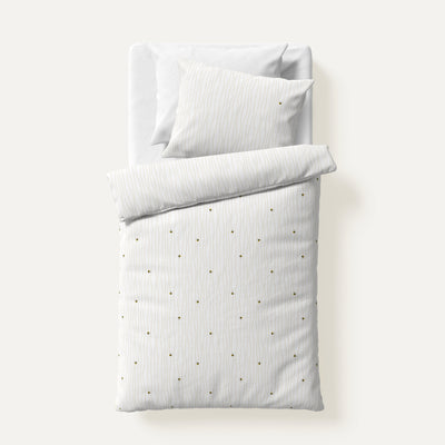 Happy Bee 100% Organic Cotton Satin Embroidered Baby Bedding Set