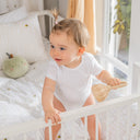 Happy Bee %100 Organik Pamuk Nakışlı Bebek Nevresim Takımı