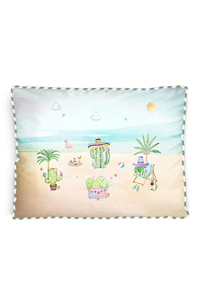 Cactus %100 Organik Pamuk Dolgulu Biyeli Bebek Kırlent