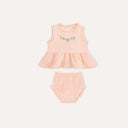 %100 Organik Pamuk Müslin Top Bloomer Set