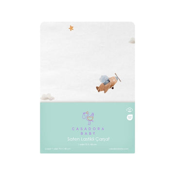 Happy Tony %100 Organik Pamuk Saten Bebek Lastikli Çarşaf