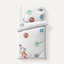 Space Planet White 100% Organic Cotton Baby Bedding Set