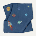 Space Planet %100 Organik Pamuk 2'li Müslin Örtü Seti 90 x 90 cm